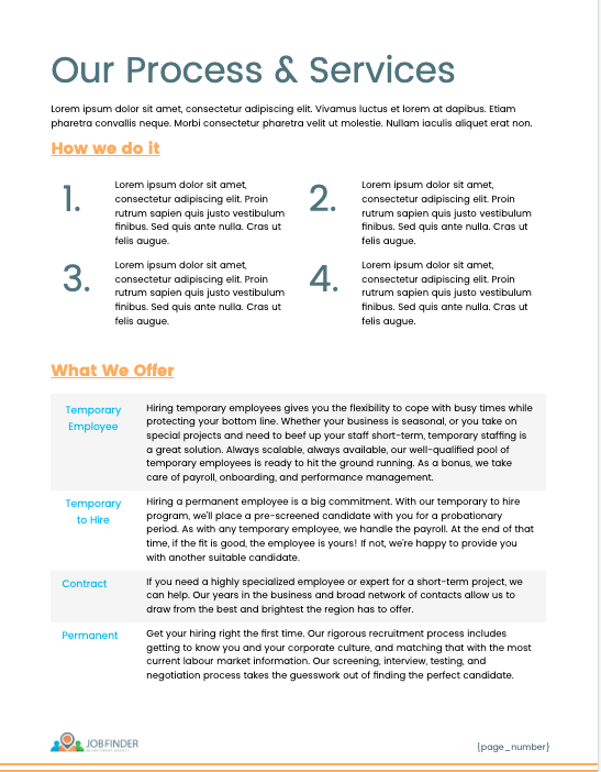 Recruitment Proposal Template